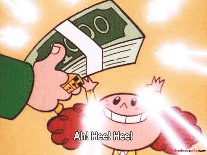ảnh meme xin tiền hoạt hình
